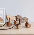 Pull-along wooden horse