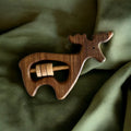 Montessori Wooden Rattle toy Moose